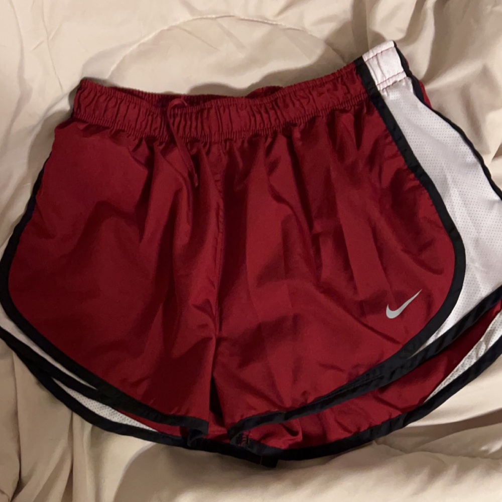 Burgundy Nike shorts